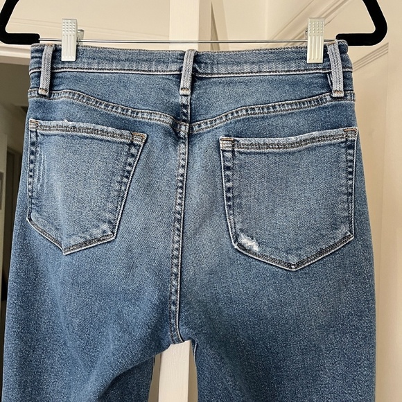 FRAME Le Nouveau Distressed Straight Jean | Size 28 | Blue (Sackett) - Picture 8 of 12